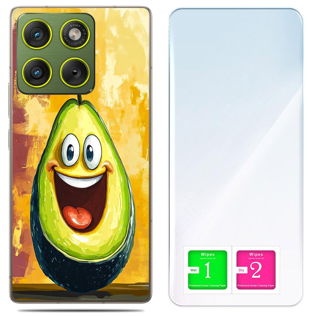 Etui Do Motorola Edge 70 Obudowa Foto Case Plecki Grafika Awokado + Szkło
