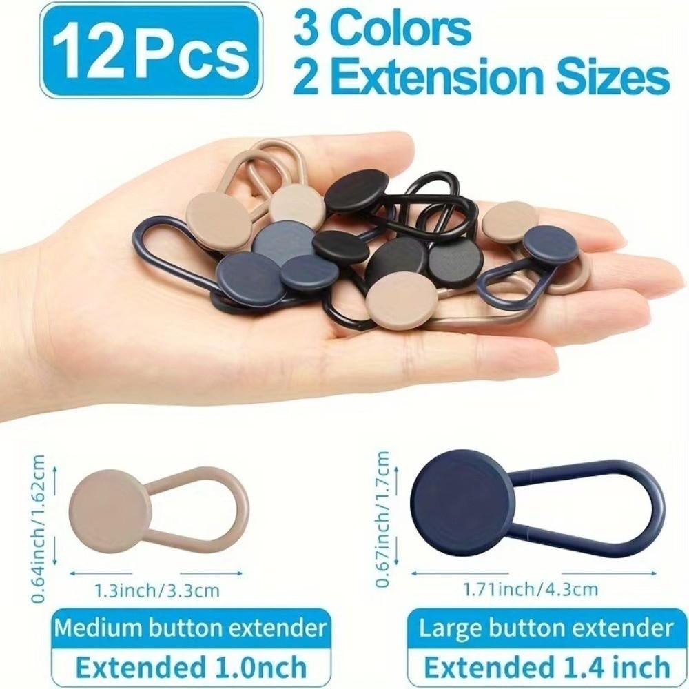 12/16/24/26 pcs Button Style Button Extenders Metal Waistband Expander No Sew Extensions  for Jeans