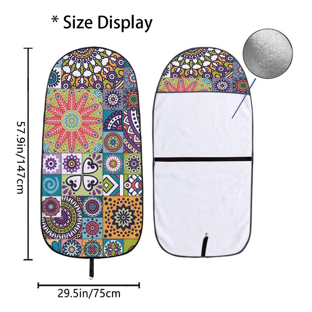 Universal Geometric Seat Cover: All-Season Front Seat Protector for Gym and Workout
