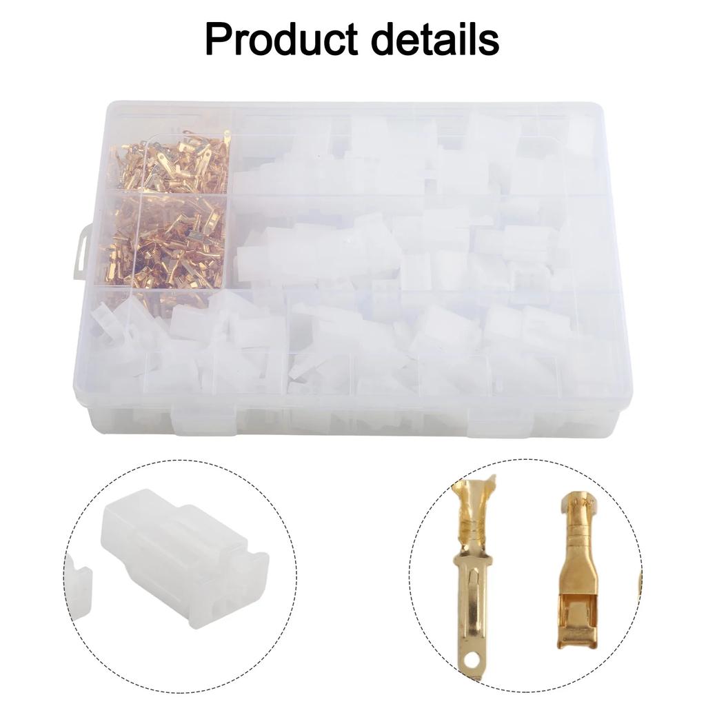 380 PCS Auto Wire Connector Housing Terminal 2 3 4 6Pin Crimp Cable Terminal  Car Repair Tool Accessories