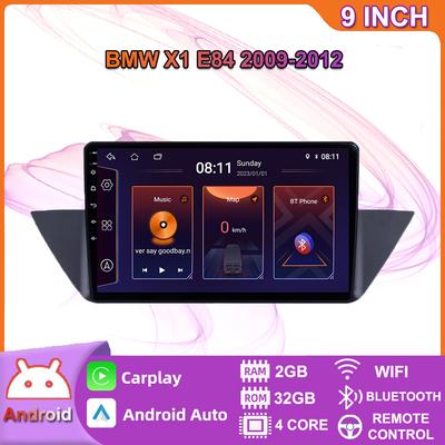 Беспроводная автомобильная стереосистема на базе Android Carplay для BMW X1 E84 2009-2012, мультимедийный видеоплеер, GPS-навигация, WIFI, 2 + 32 ГБ
