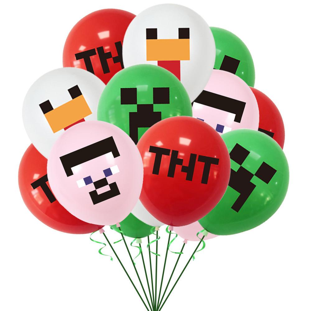 Латексные шары 12 дюймов на тему Minecraft с мультяшным принтом Для украшения дня рождения Набор из 20 штук