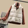 Down Cotton Vest Women's Short Student New Autumn and Winter Versatile Vest Loose Bread Cotton Vest