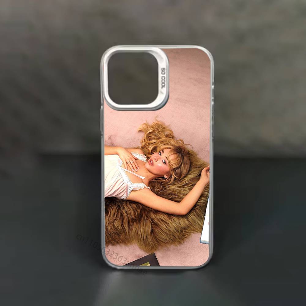 S-sabrina C-Carpenter Cartoon Phone Case for iPhone 15 16 Pro Max Air SE 11 13 Pro 14 Plus 12 11Pro 15Pro Max 16e Cover