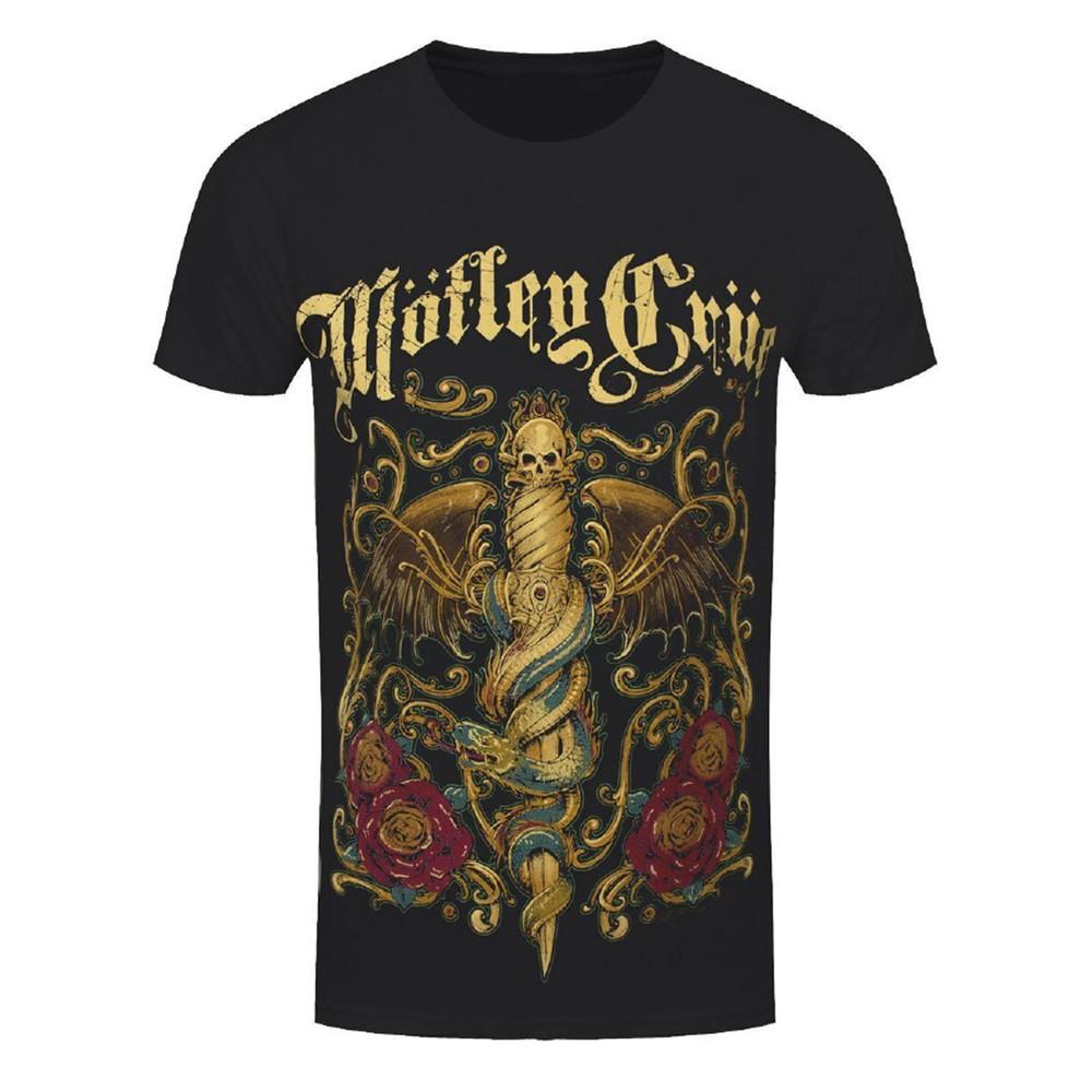 Футболка Motley Crue Изысканный Кинжал Группа Официальная Черная Новая