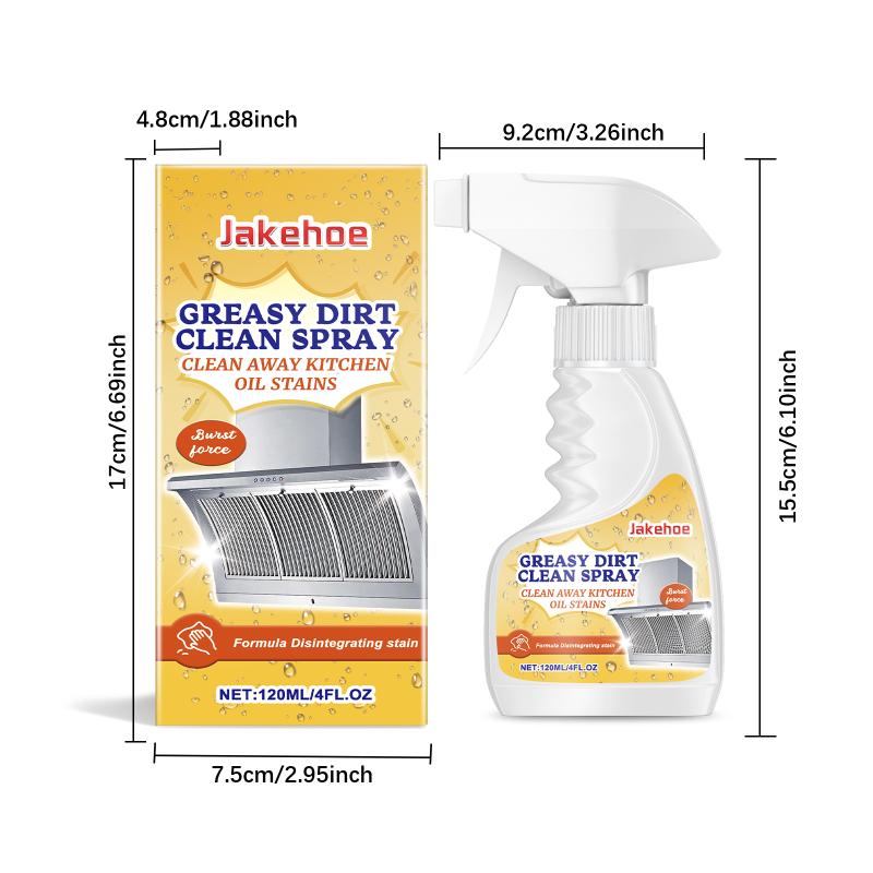 Kitchen Grease Removal Spray Heavy Oil Cleaner Multipurpose Degreaser for Home Use Fast Cleaning for Appliances