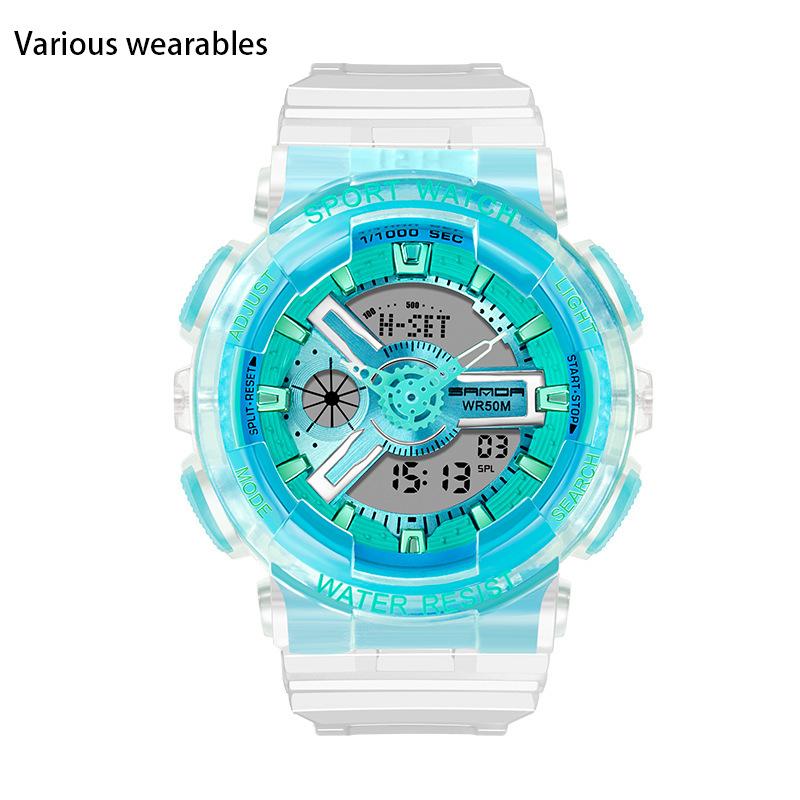 Корейская мода тренд микро бизнес светящиеся электронные спортивные модные студенческие корейские конфеты детские парные часы