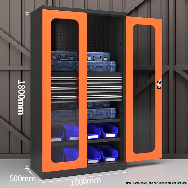 JINGGENG Heavy-Duty Double-Door Tool Cabinet