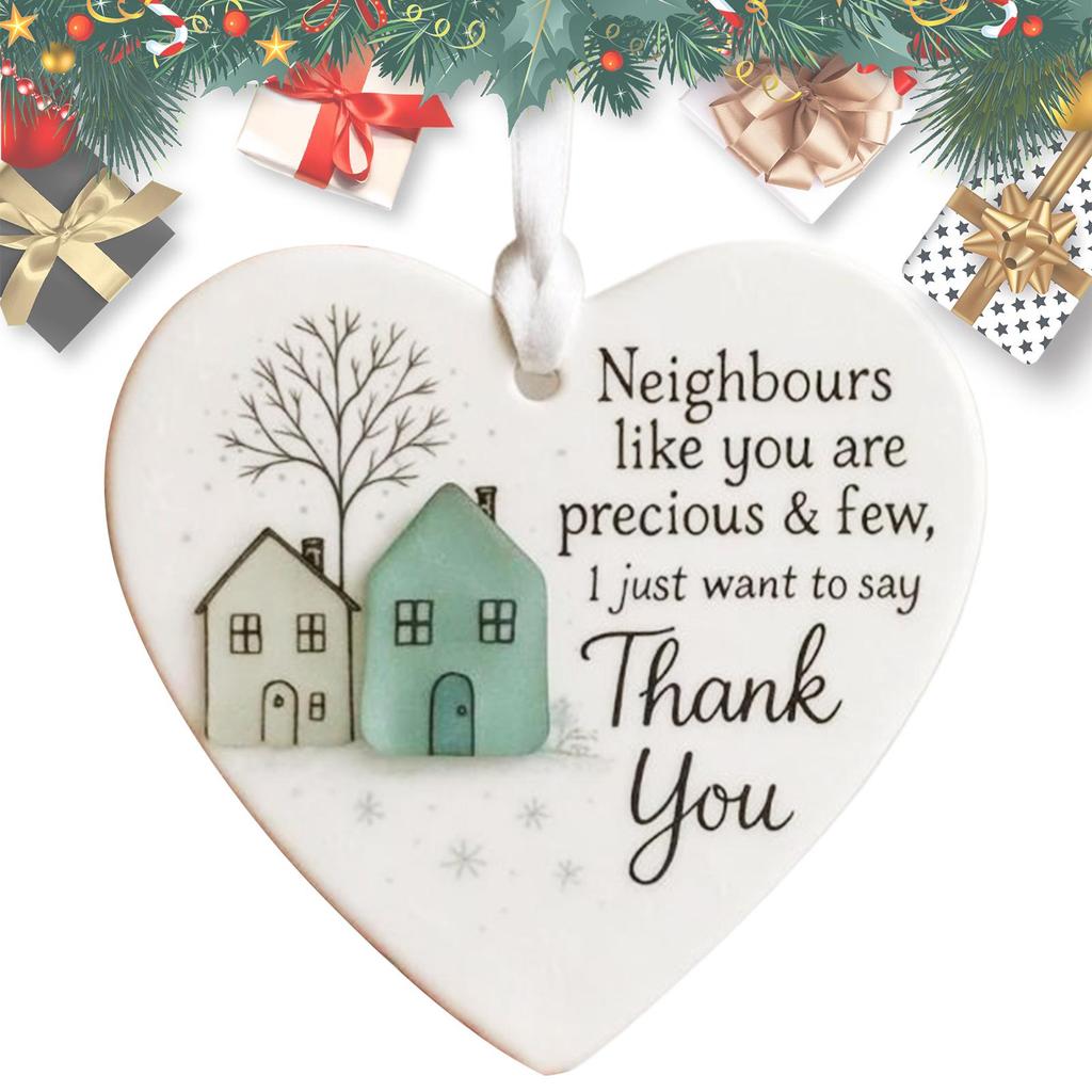 2D Acrylic Neighbours Like You Are Precious & Few Appreciation Favors Thank You Ornament for Christmas Tree Window Door Wall
