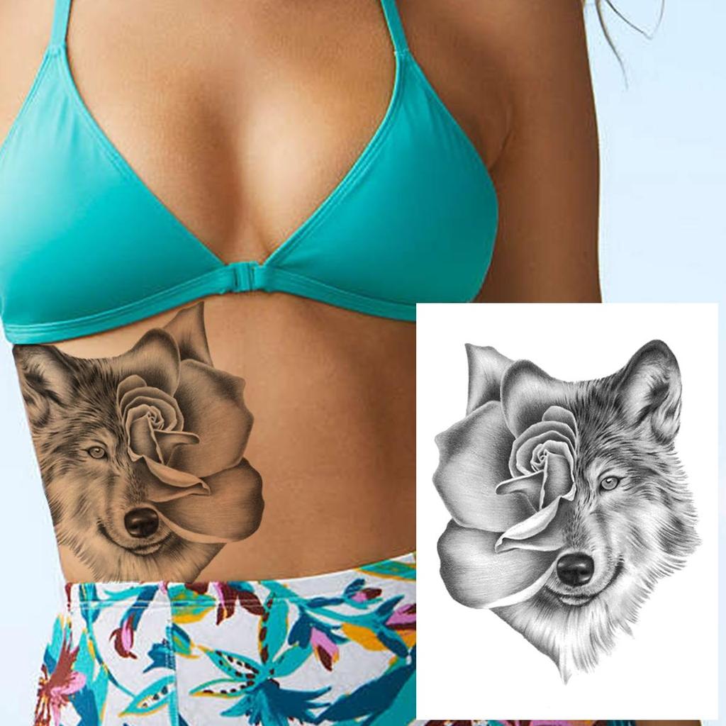 Временная татуировка в виде совы, леса, для мужчин, женщин, детей, мальчиков, льва, поддельные татуировки монстра, наклейка, компас, черная переноса воды, татуировки, рука