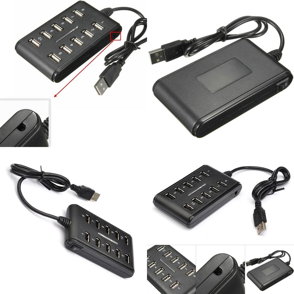 Исключительный 10-портовый высокоскоростной удлинительный кабель USB 2.0 с двухрядным концентратором-адаптером для ноутбука и ПК