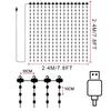 Умные светодиодные гирлянды-занавески, сказочные гирлянды с приложением и пультом, динамичные, с изменяемым цветом, для домашней вечеринки, рождественского декора