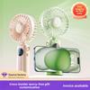 Mini ventilador de mano plegable con pantalla digital ventilador de escritorio portátil recargable