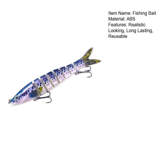 Составная искусственная приманка для рыбалки с 3D глазами, реалистично выглядящая, яркой расцветки, имитация, твердая приманка с тройными крючками