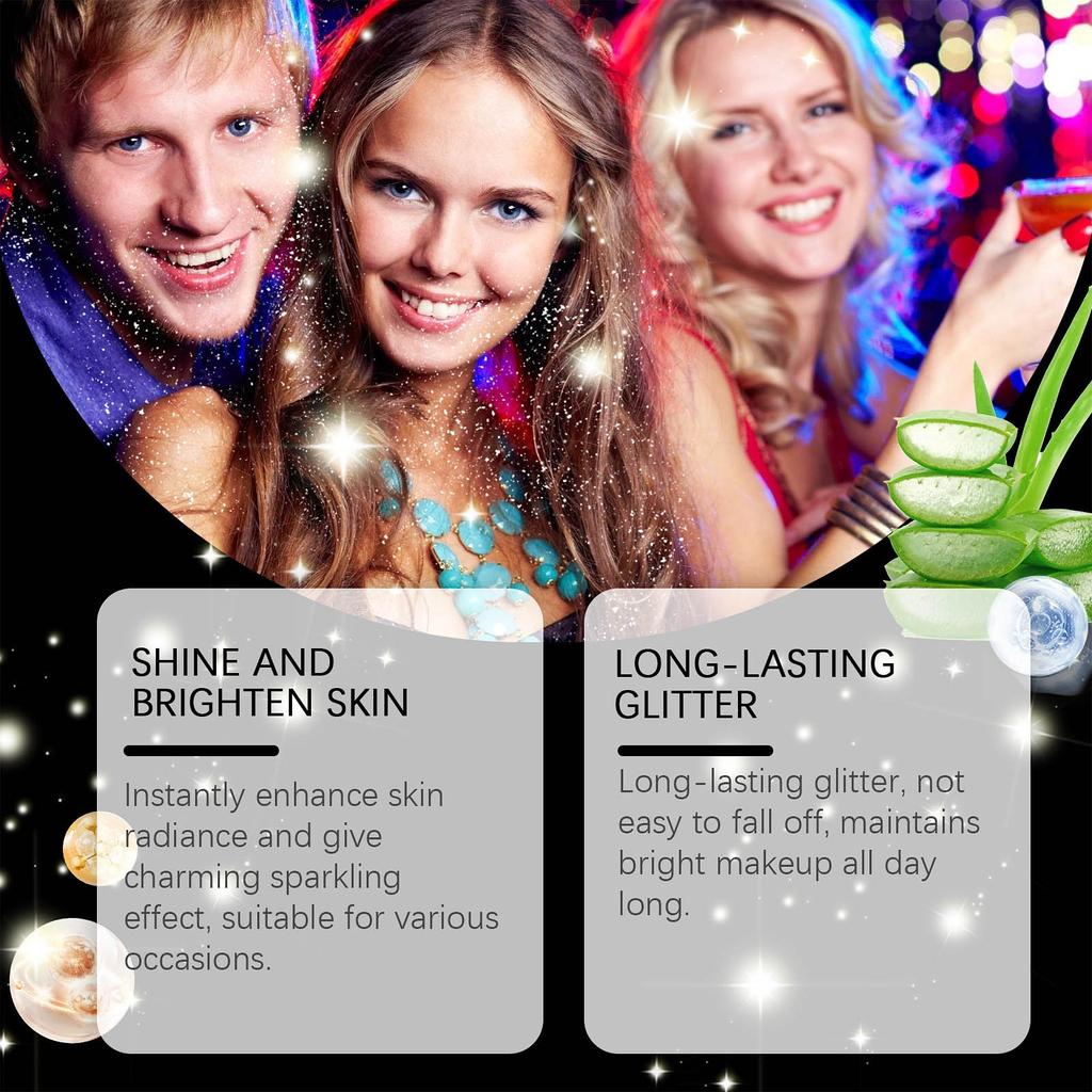 Блестящий спрей с блестками, долговечный спрей с блестками для волос, тела, кожи и одежды, водостойкий и приятный для кожи, 120 мл
