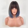 Women's 32cm Short Hair Headcover Short Straight Hair Simulation Hair Beauty Decoration Headwear Wig