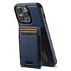 SUTENI H17 For iPhone 13 Pro Max Magnetic Case Cross Texture Leather Phone Back Cover with Detachable Card Bag