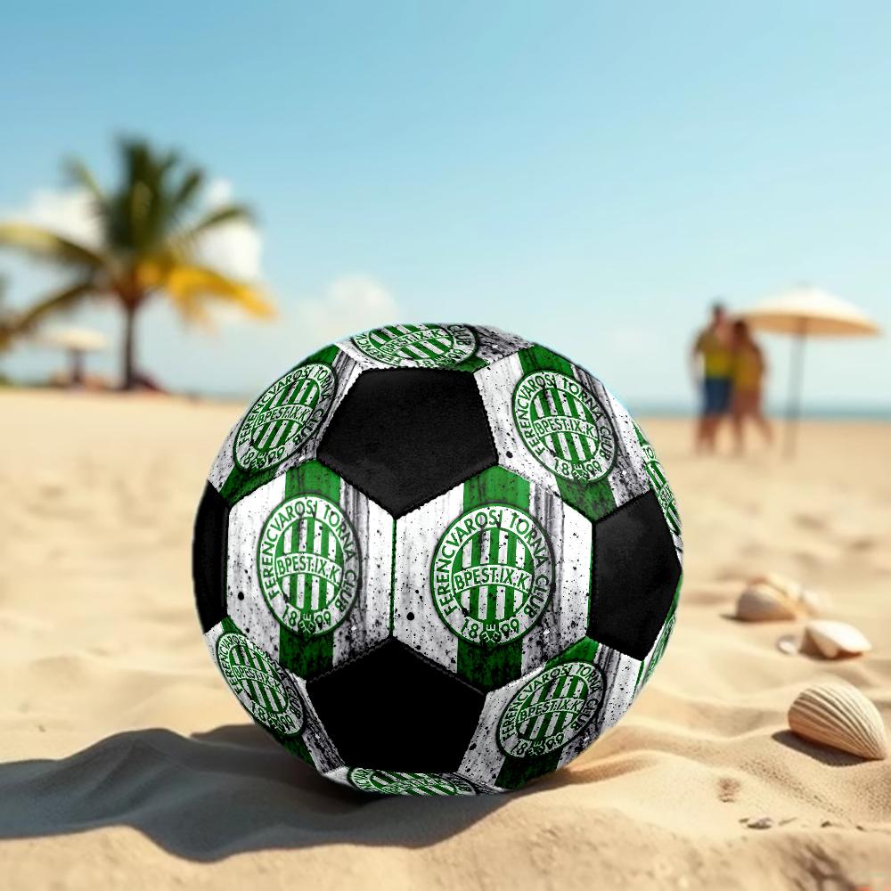 SIZE 5 Ferencvárosi TC Soccer Ball Colorful All Ages Machine Stitched PVC Competition Ready Durable High-Bounce