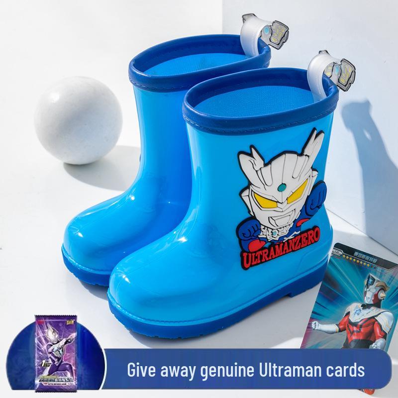 Нескользящие ПВХ резиновые сапоги Ultraman Tiga Zero для мальчиков 2-8 лет