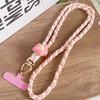 Rainbow Color Phone Woven Chain Phone Charm Crossbody Lanyard Cell Phone Strap  Hanging Ornament