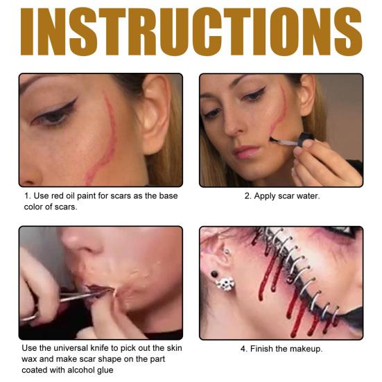 30 г 20 мл/60 мл Косметика для Хэллоуина Простая в использовании Безопасная Удобная Креативная Театральная Эффектная Косметика Набор Для Макияжа На Хэллоуин Sfx