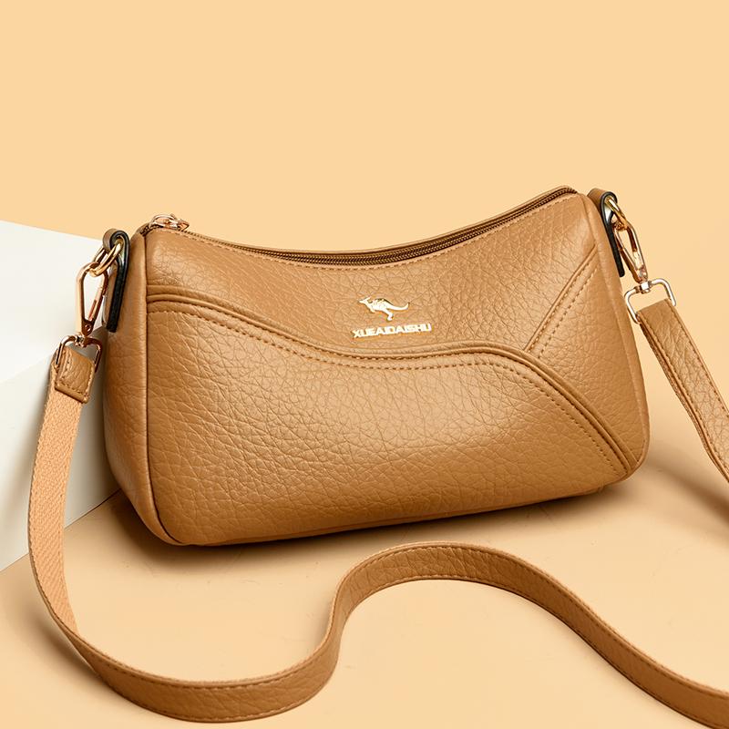 Модная роскошная дизайнерская кожаная сумка через плечо для женщин, однотонная маленькая сумочка-клатч, кошелек для женщин, сумка подмышкой для отдыха и путешествий