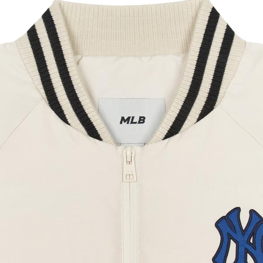 MLB Нью-Йорк Янкис VARSITY RIB LIGHT SHORT DOWN JKT Пуховик Унисекс Темно-кремовый 3ADJV0146-50CRD