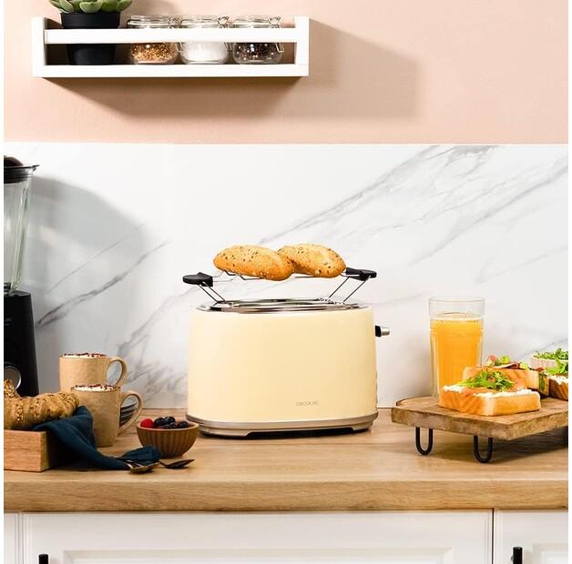 Toaster Cecotec 03232 Toast & Taste Retro 1000 Beige