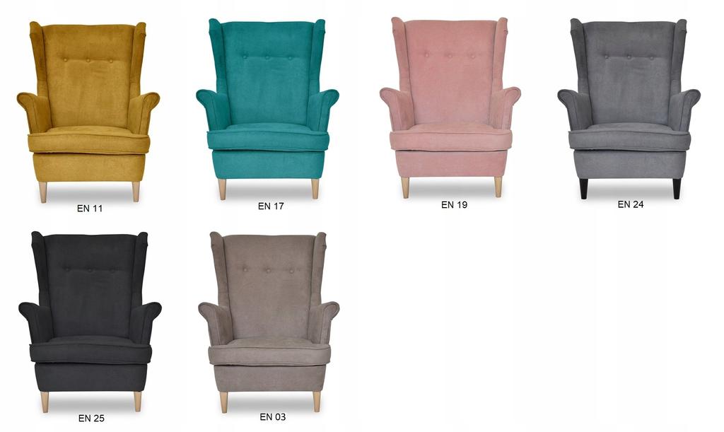 Fotel uszak ARI skandynawski Family Meble - Różowy Design Wnętrza
