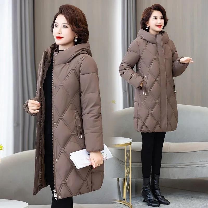 Snow Wear Winter Coat for Women Down Jacket Warm Thicken Casual Loose Hooded Winter Jacket Long Parkas Overcoat