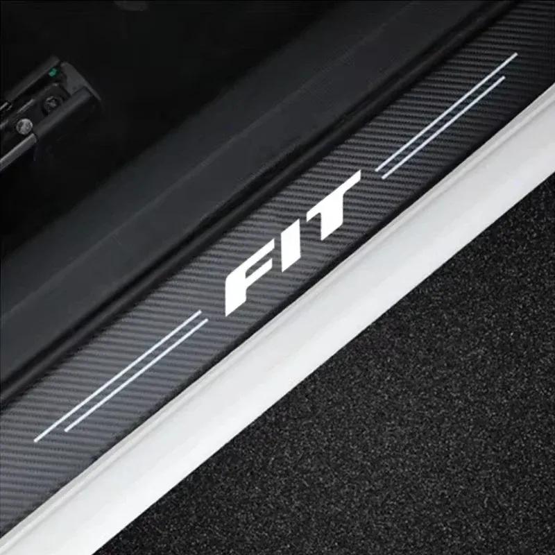 4 шт. Наклейки на пороги и задний бампер для Honda FIT 2018 2017 2016 2015 2014