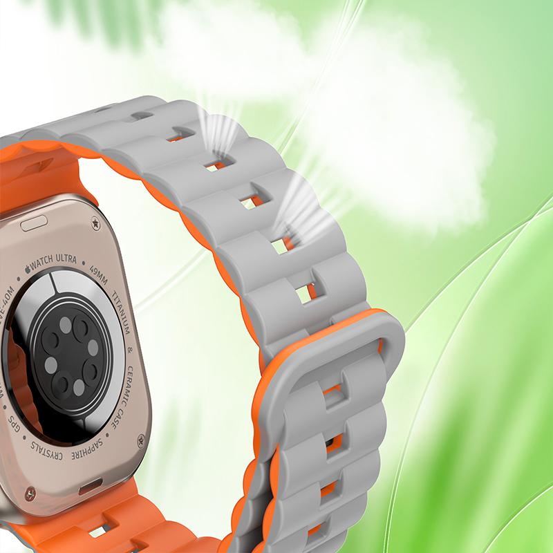 Силиконовый ремешок для Apple Watch Ultra 2 1 49 мм серии 9 8 7 45 мм 44 мм 42 мм 38 мм 40 мм спортивный ремешок для iWatch 6 5 4 3 se аксессуары для браслетов