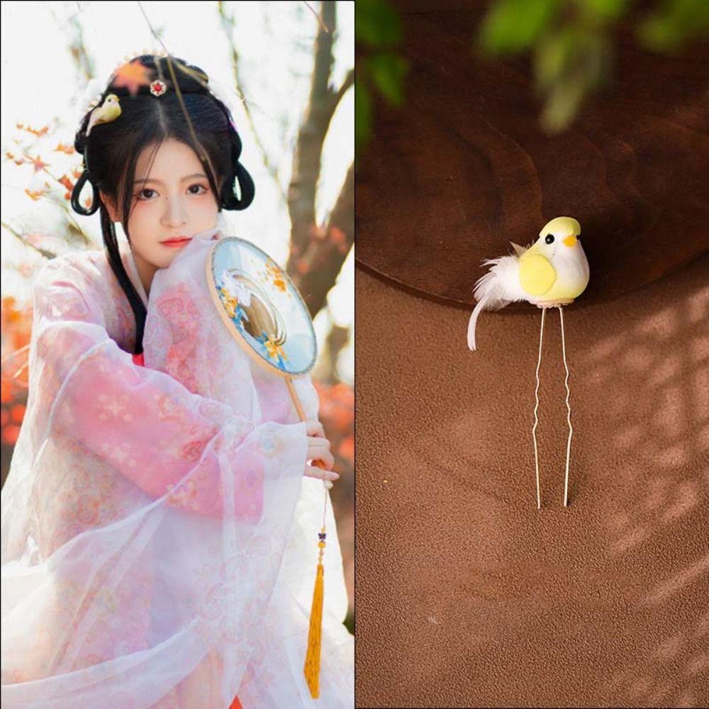 Flower Chinese Style Hair Stick Butterfly Hanfu Hairpin Cute   Cheongsam Accessories