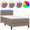 Maison Exclusive - Sommier à lattes de lit avec matelas LED Taupe 100x200 cm Tissu