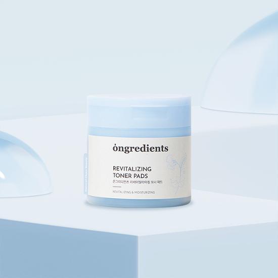 Ongredients Revitalizing Toner Pads 60 Sheets Exclusive (+pad Case Included), Korea Popular Explosive Cosmetics