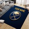 Custom Name,Buffalo Sabres Home Sofa Decoration for Living Room & Bedroom, Non‑Slip Play Flannel Floor Mat for Game Room