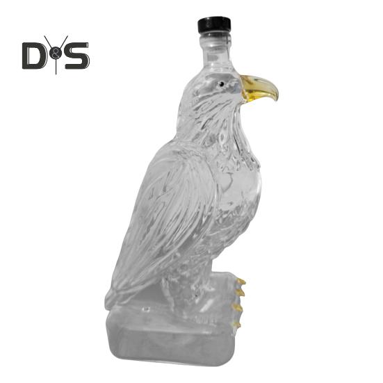 Бутылка-графин для виски в форме орла, 350 мл, стеклянная бутылка для вина с изображением орла, домашний декор, подарок на новоселье