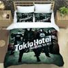 Постельное белье с принтом группы Tokio Hotel Роскошный пододеяльник Одеяло Изысканные постельные принадлежности Подарок на день рождения
