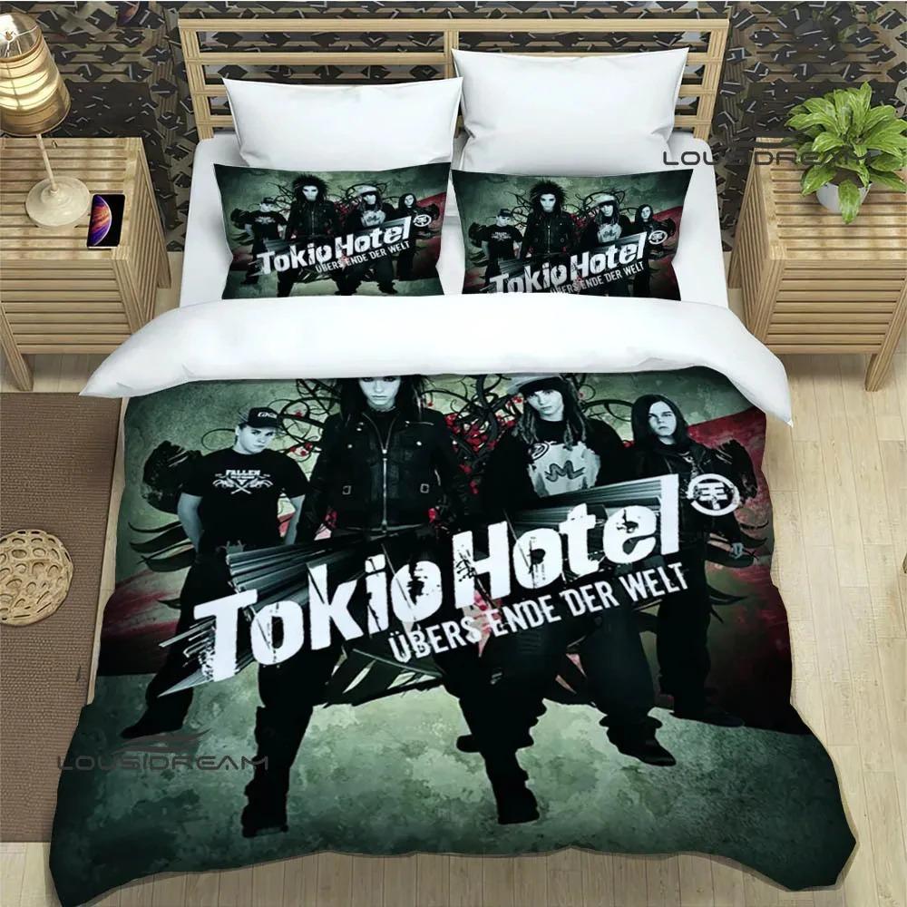 Постельное белье с принтом группы Tokio Hotel Роскошный пододеяльник Одеяло Изысканные постельные принадлежности Подарок на день рождения