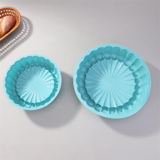 Silicone Baking Mold Sunflower Round Shape Easy Release Clean Baking Mold Heat-Resistant Cake Dessert Tool