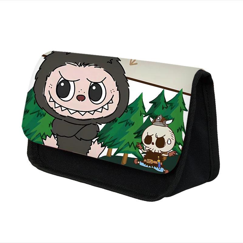 New Primary School Students Cartoon Double-layer Pencil Case Cute Children's Stationery Case Polyester Pencil Case