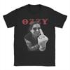 Ozzy Osbourne Middle Finger T Shirt Men's  Cotton Funny T-Shirts O Neck  Tees Short Sleeve Clothing 4XL 5XL 6XL