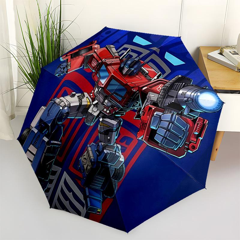 Transformers, Optimus Prime Automatic Opening and Closing, 8 rib Structure Portable Umbrella, Suitable for Men and Women in All Seasons Per