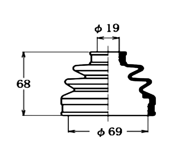 Оно Резина (О, НЕТ) Чехлы приводного вала FB2194