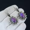 Purple Copper Turquoise Earring, 925 Sterling Silver Earring, Handmade Earring, Statement Earring, Natural Purple Copper Turquoise