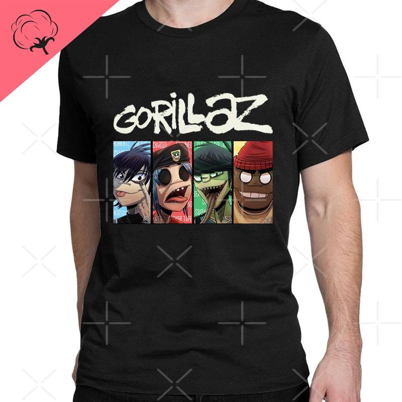 2026 Новые Забавные Музыкальные Группы Gorillaz Demon Days Повседневные Футболки Мальчик Сумасшедшие Футболки Круглый Воротник Короткий Рукав Футболки Одежда Футболка