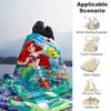 1PC Cartoon Mermaid Blanket - Seasonal Universal, Home Decoration, Soft Flannel Throw Blanket, Living Room, Travel, Camping, Car Blankets, B