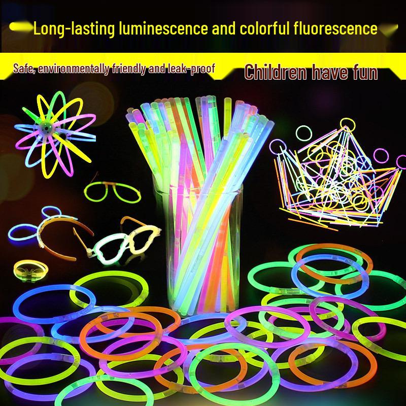 8-цветный смешанный 50/100 шт. светящаяся палочка, мигающая волшебная палочка - флуоресцентная лампа для концерта на открытом воздухе, ночного рынка
