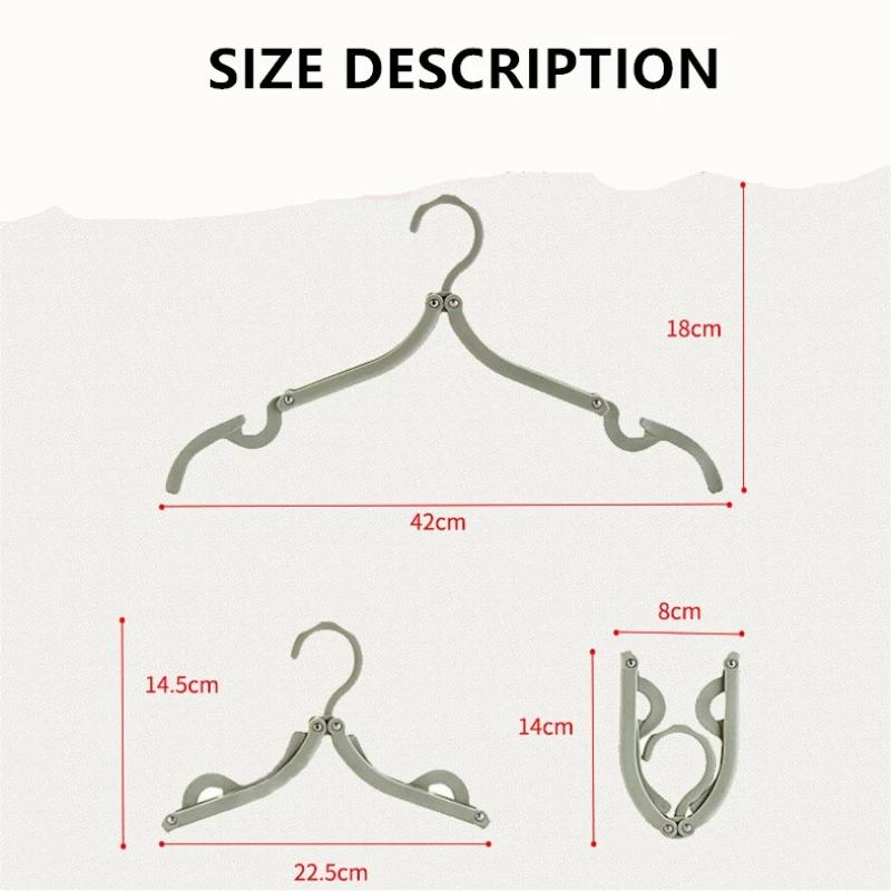 Товары для дома Портативная вешалка с прорезями Складная вешалка для одежды для путешествий Пластиковая складная вешалка для одежды Инструменты для хранения одежды