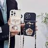 Зеркало для макияжа с полным покрытием Чехол-кошелек на ремешке для iPhone 16 Pro Max/17 Air/14/15